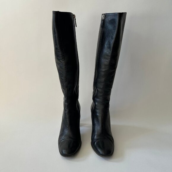 GUCCI BY TOM FORD GG INTERLOCKING BLACK LEATHER BOOTS - Picture 6 of 10